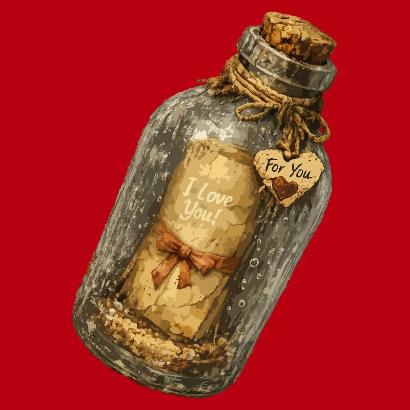 Vintage-Botschaft in einer Flasche