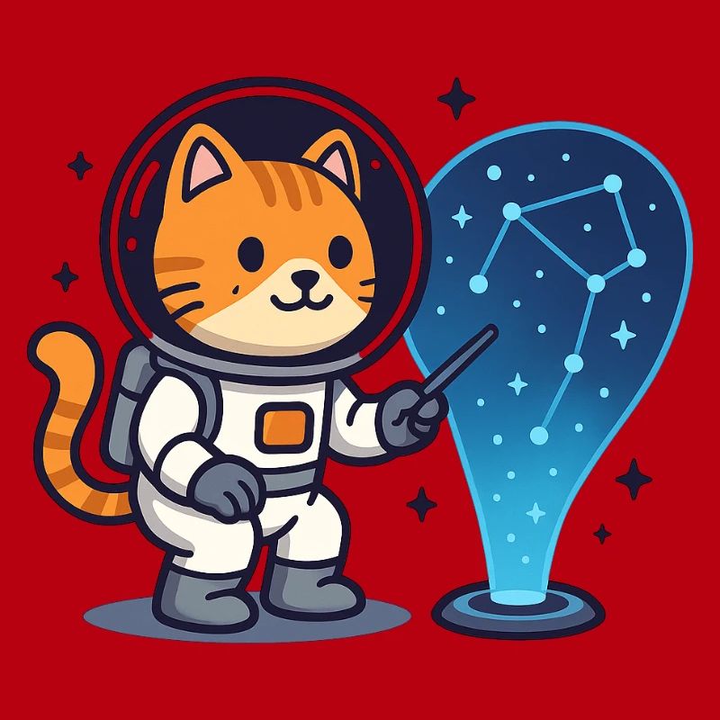 Constellation du chat de l’espace – Kawaii