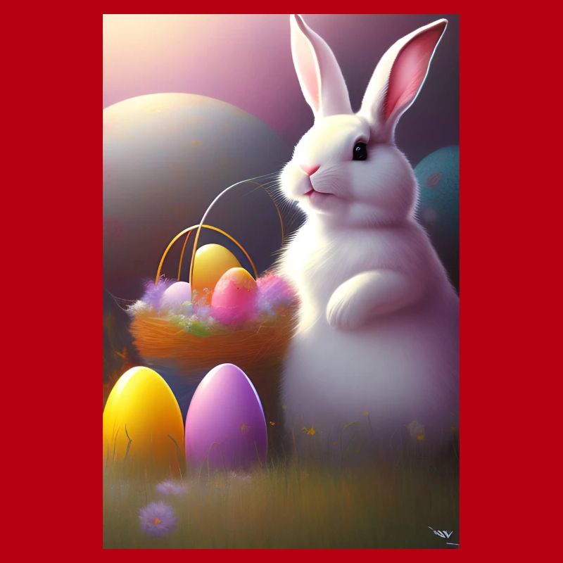 Easter Bunny with Easter Eggs