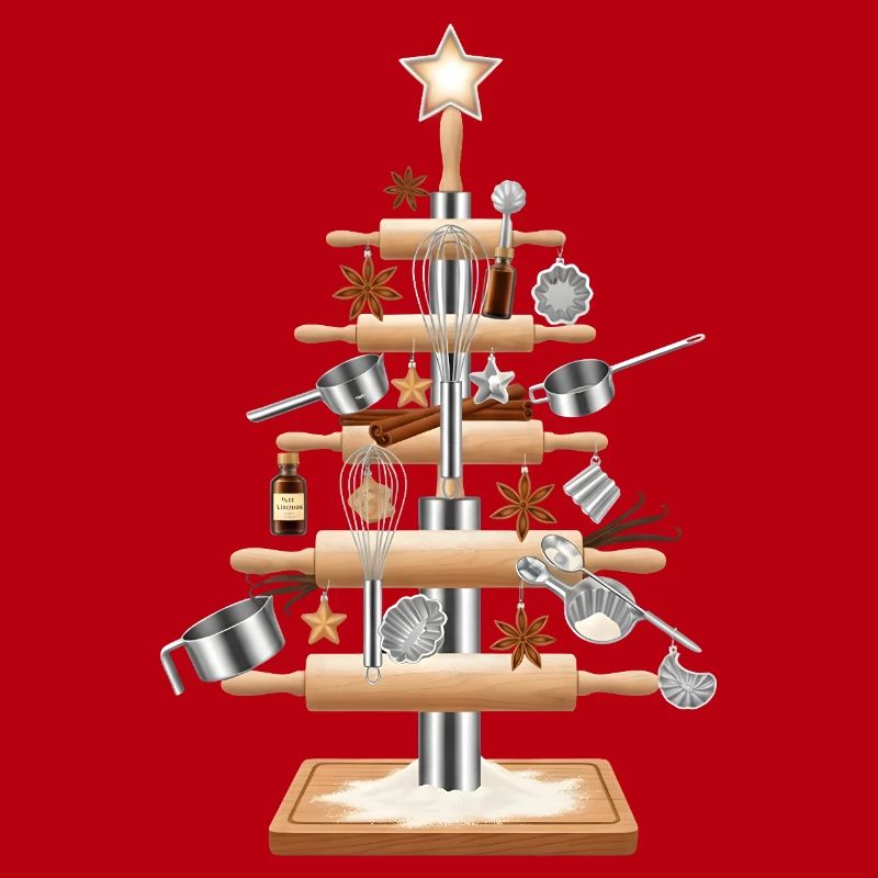 Kitchen tree made of baking tools
