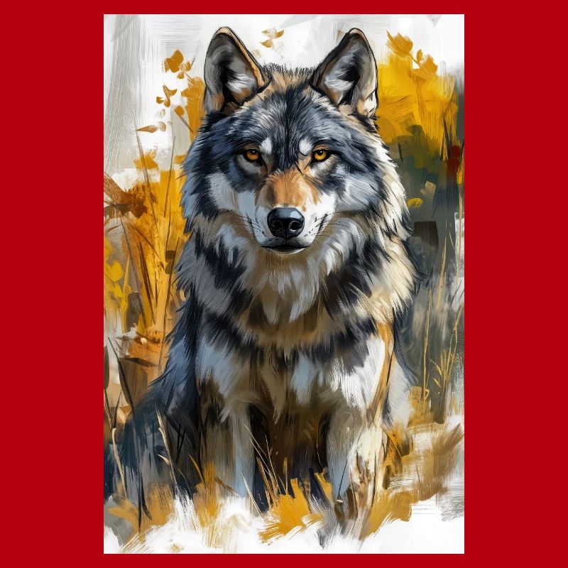Illustration eines Wolfes