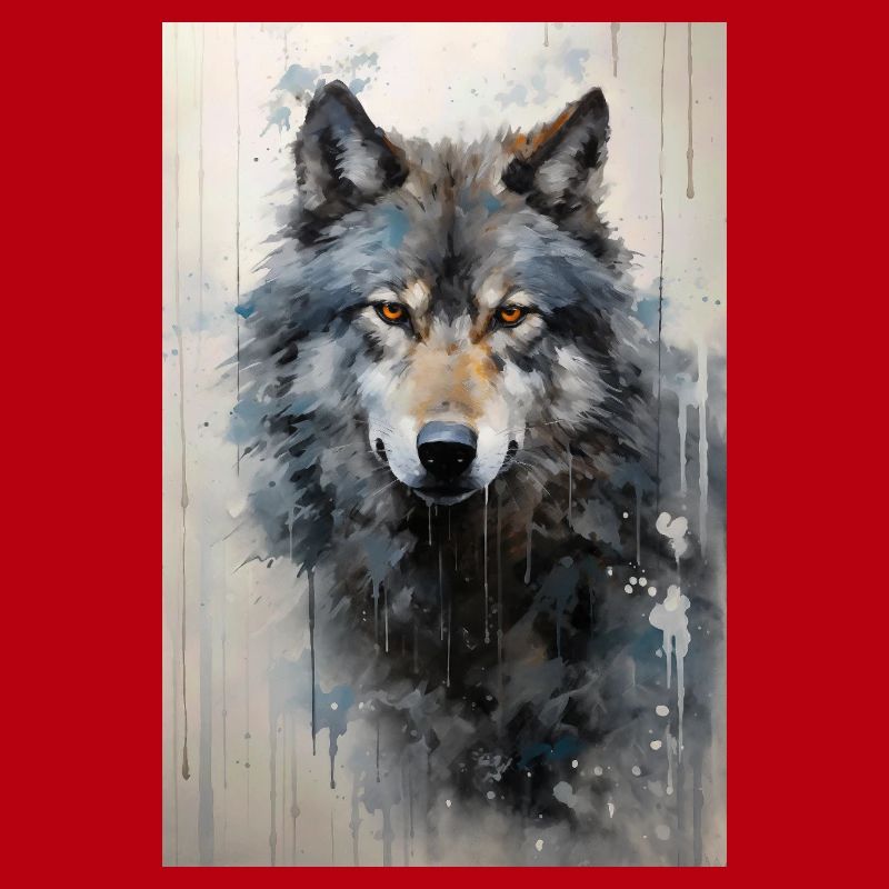 Illustration eines Wolfes
