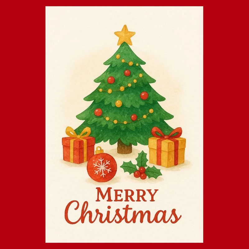 Weihnachtsbaum mit Geschenken