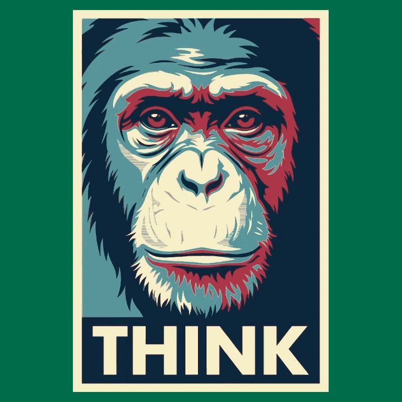 Affiche pop art Monkey Thinking