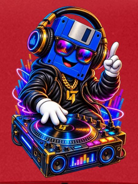 90er Retro DJ Diskette
