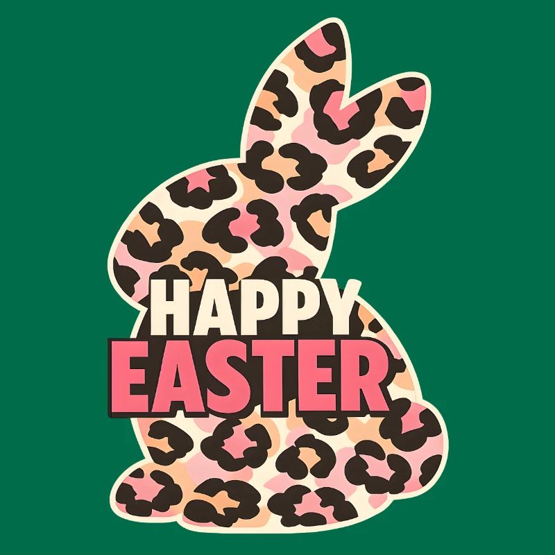 Happy Easter Easter Bunny Leopard