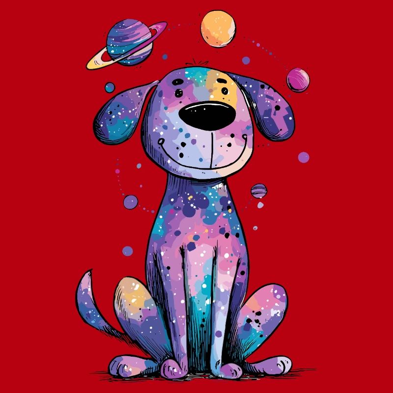Chiot galactique dans l’espace