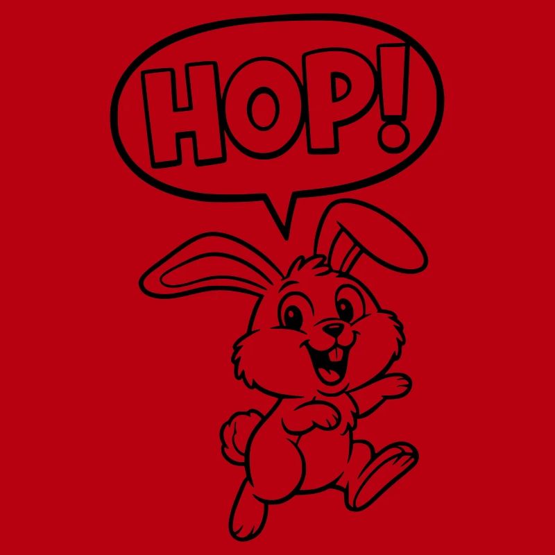 HOP! Bunny Jumping Outline Comic