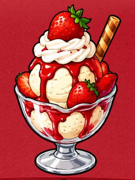 Erdbeer Sundae Glanz
