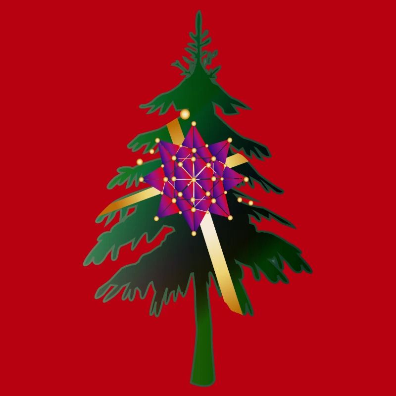 Christbaum oder Weihnachtsbaum & Geschenkschleife