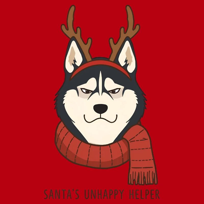 Grumpy Husky – Santa’s Unhappy Helper