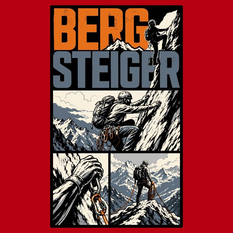 Bergsteiger Abenteuer Comic Design
