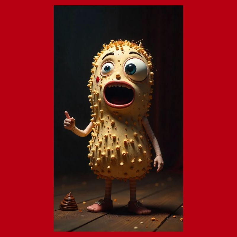 Spiky Peanut Maskottchen
