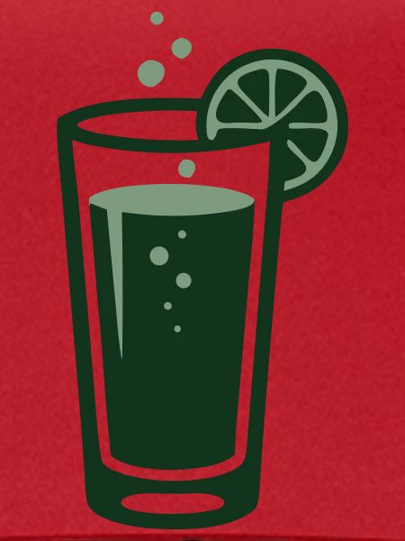 Ingwer Limonade Cocktail Glas Logo