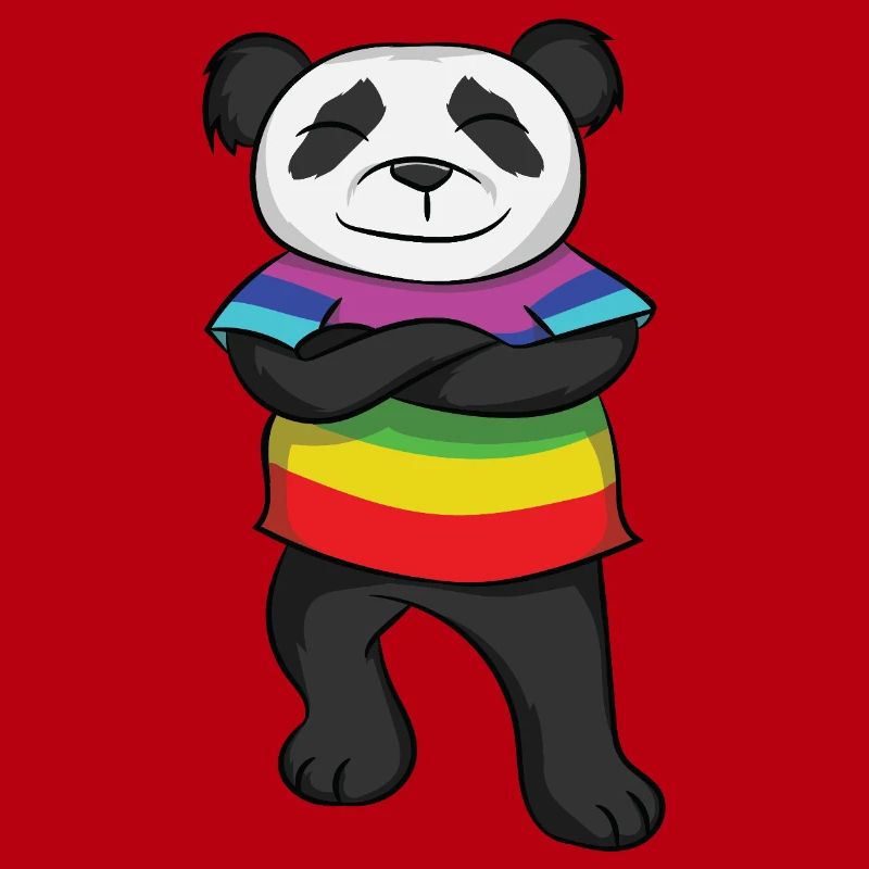 Panda Rainbow Pride avec Attitude
