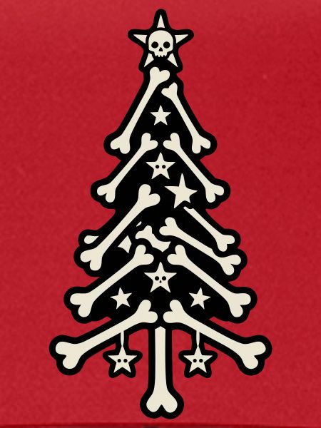 Knochen Weihnachtsbaum Grafik