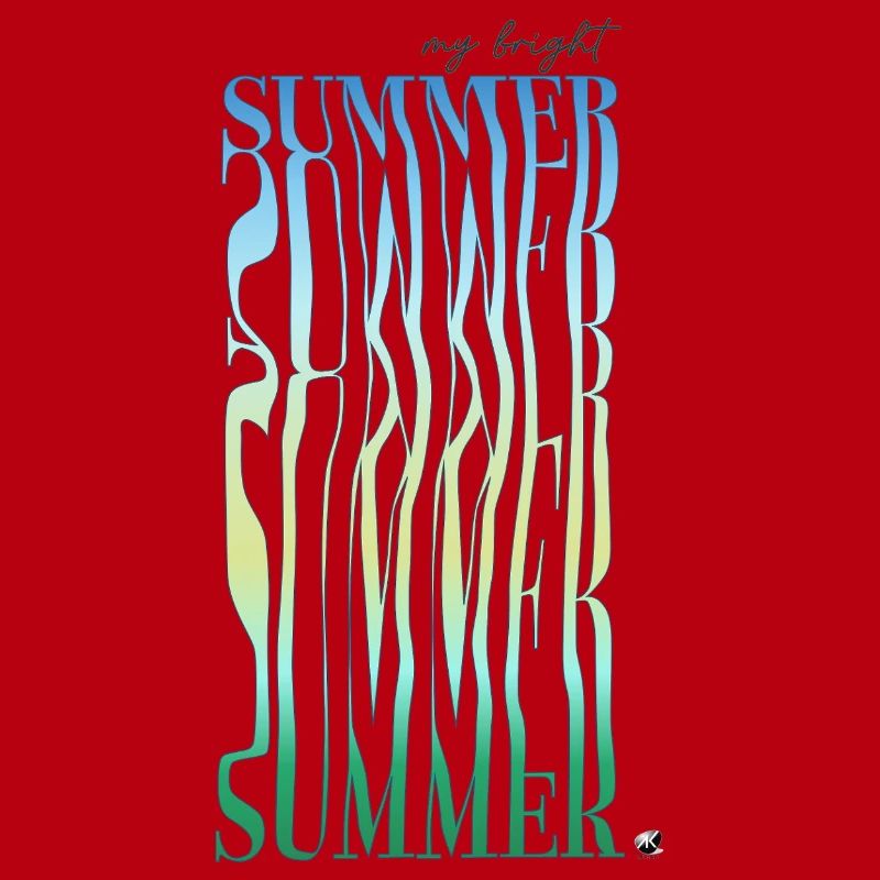 Letter illustration with gradient