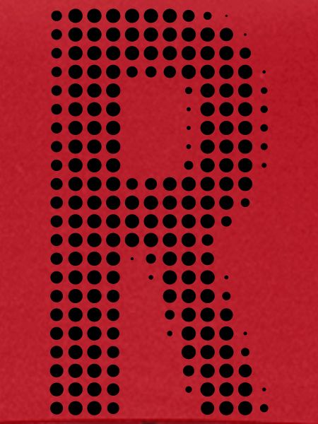 Buchstabe R – Punktmuster Initial Design
