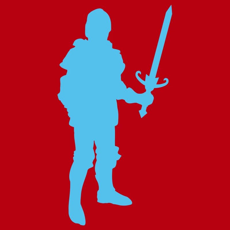 Blauer Ritter Silhouette