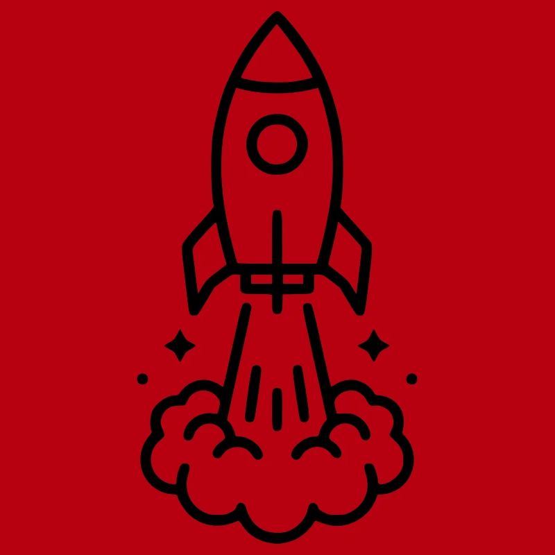 Icône spatiale de lancement de fusée