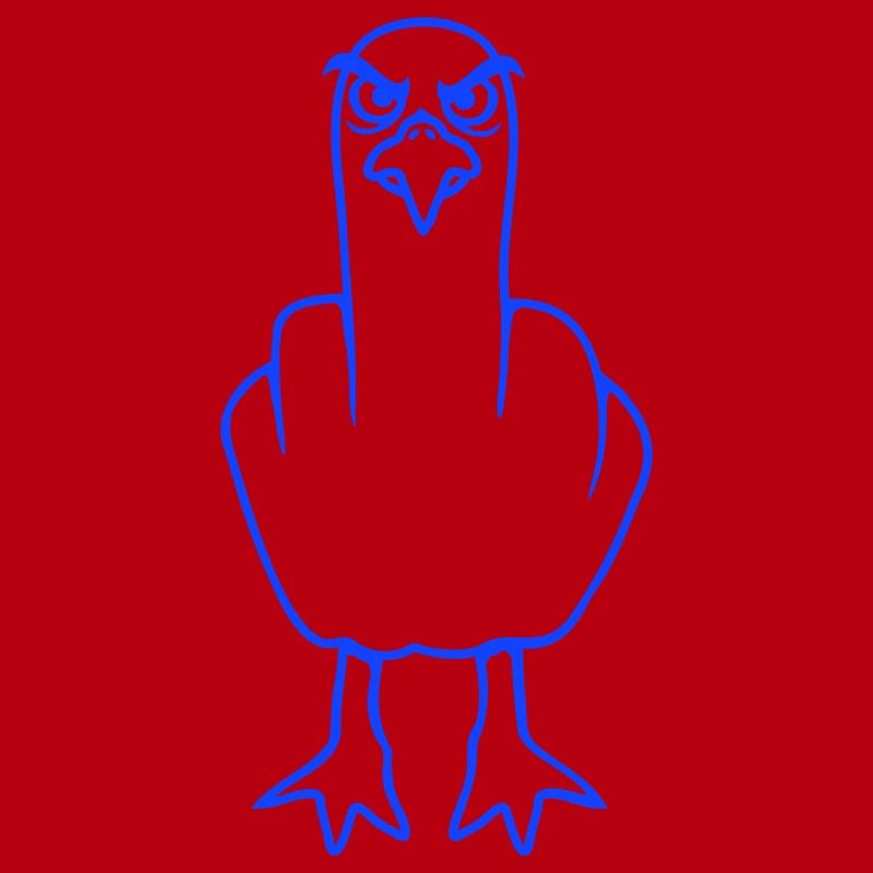 Möwe Mittelfinger Beleidigung Stinkefinger frech