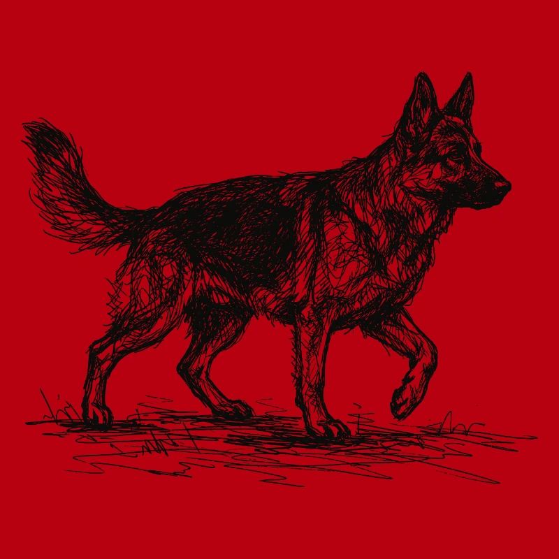 Schäferhund Sketch – Deutscher Schäferhund Design