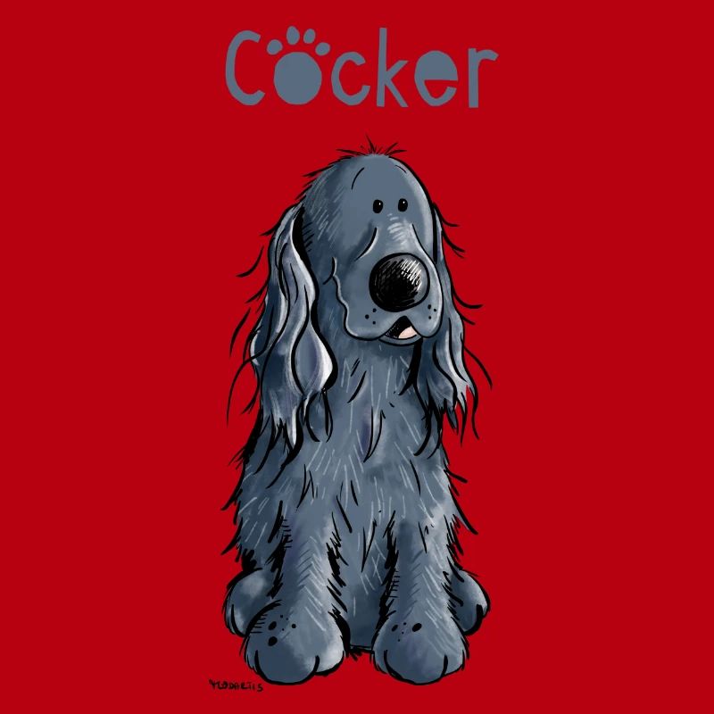 Funny Black Cocker Spaniel