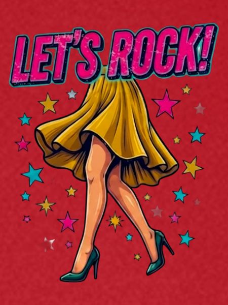 Let's Rock! Glitzer-Damenrock
