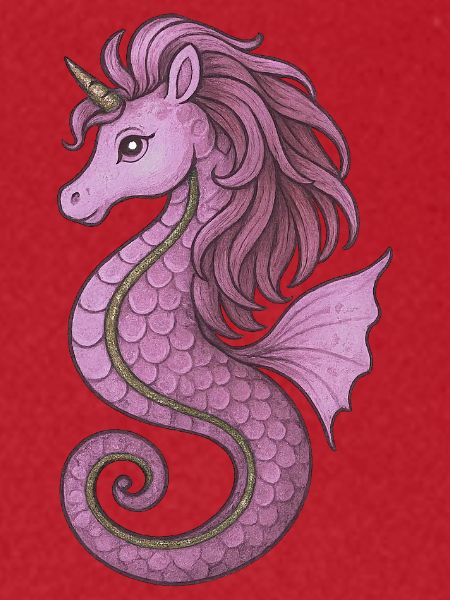 Seepferdchen-Einhorn Pink Violet