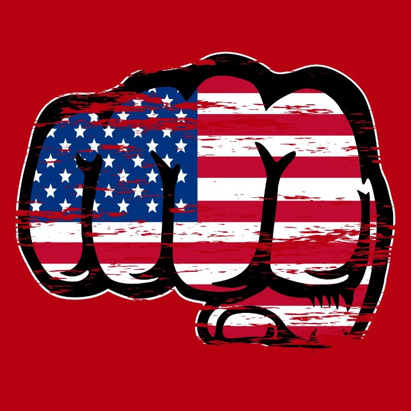 Drapeau des États-Unis Poing à main utilisé