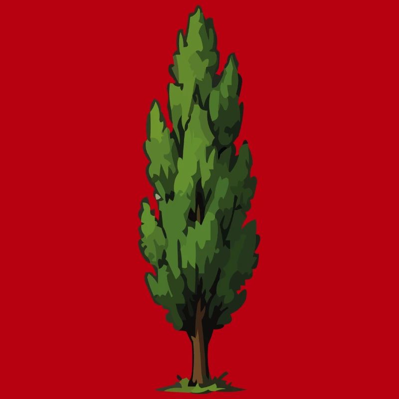 Stylized Green Tree Shape