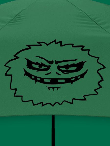 Comic haariges böses Monster
