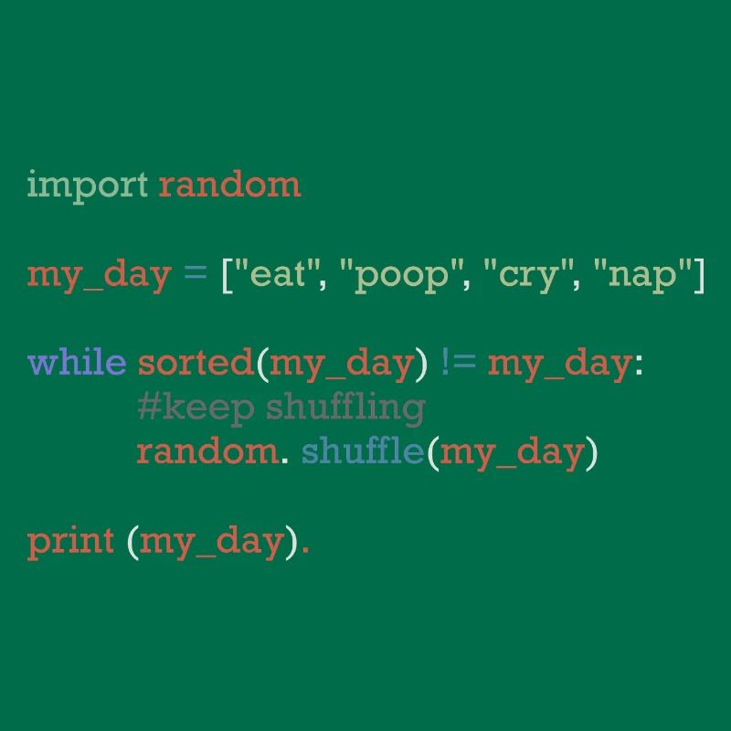 Lustiger Python-Code über den Alltag, Baby