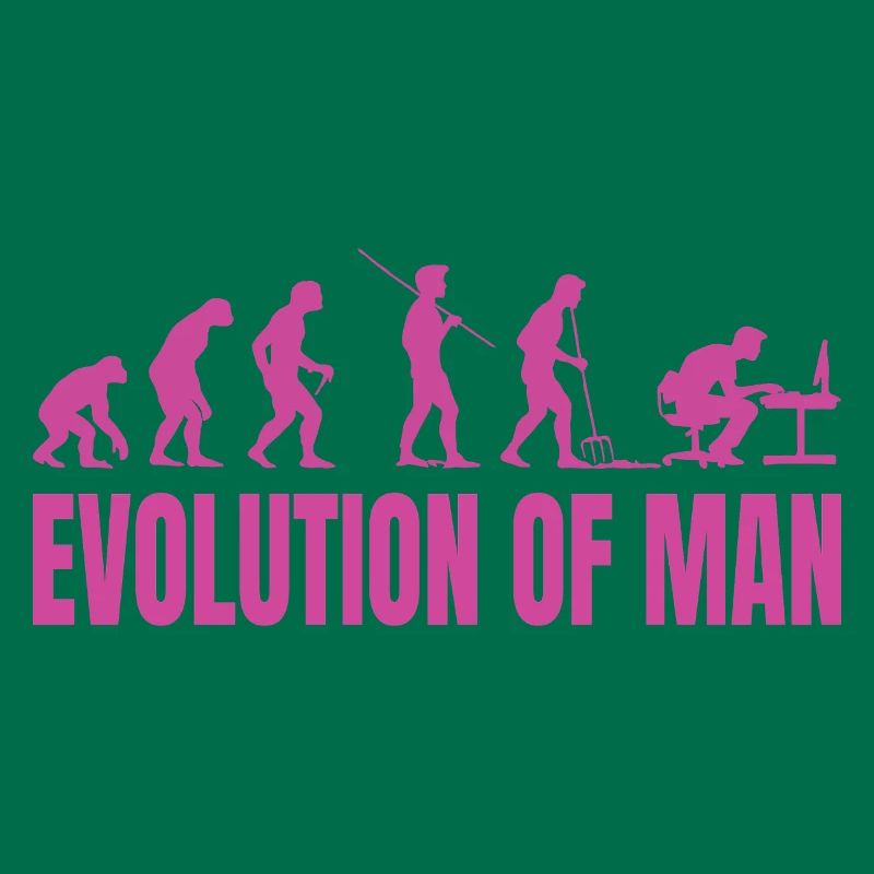 Évolution de l’homme Programmeur Informatique rose