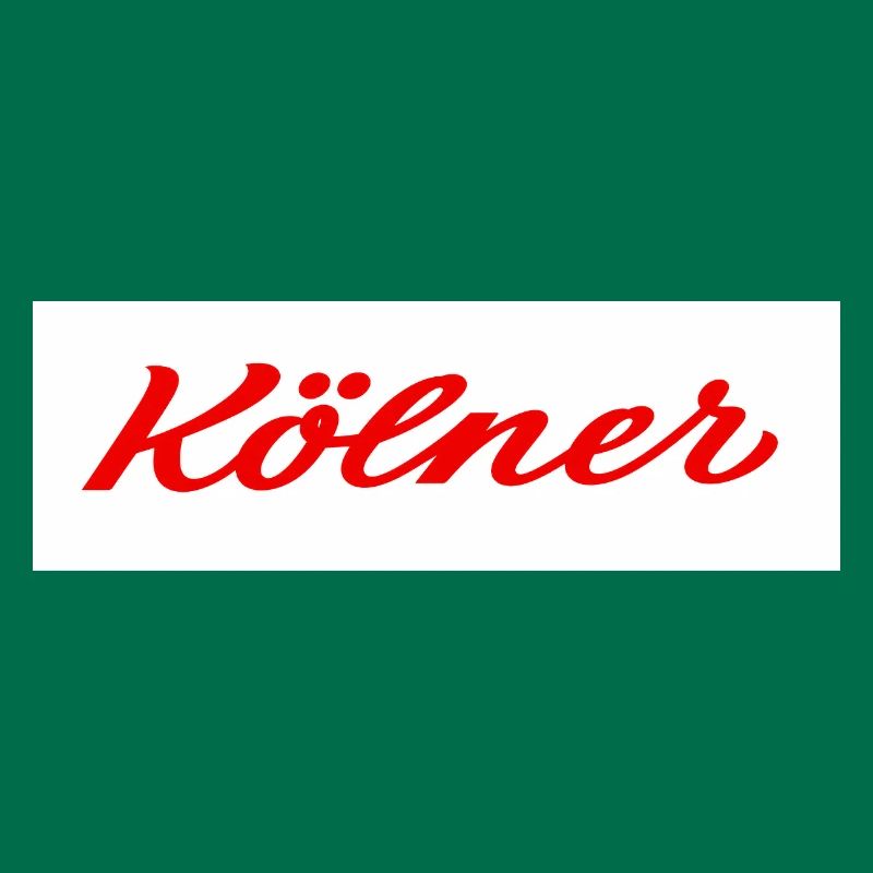 Kölner Roter Script-Logo Print