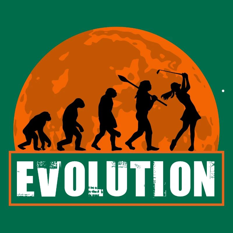 Évolution du golf, fille golfeuse Joueuse de golf cadeau