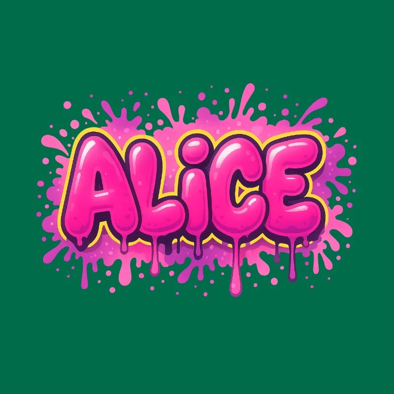 Graffiti ALICE First name, ideal printable gift