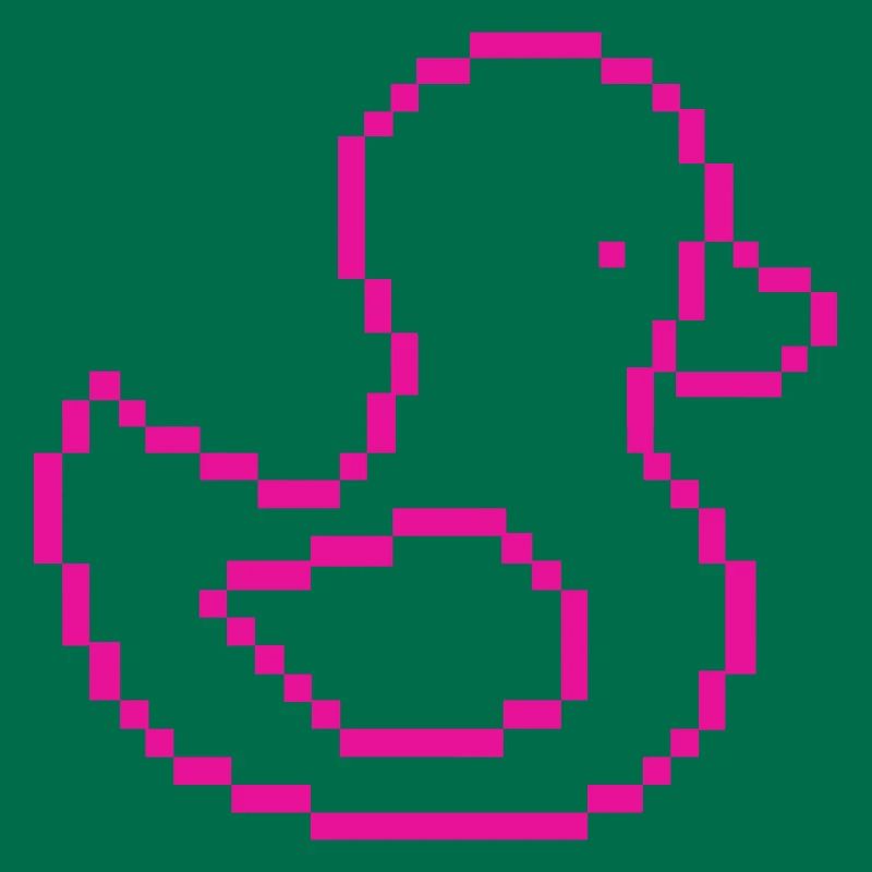 Pixel Duck Pink Pattern