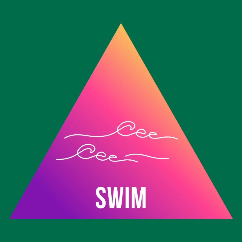 Swimming Gradient Triangle Waves