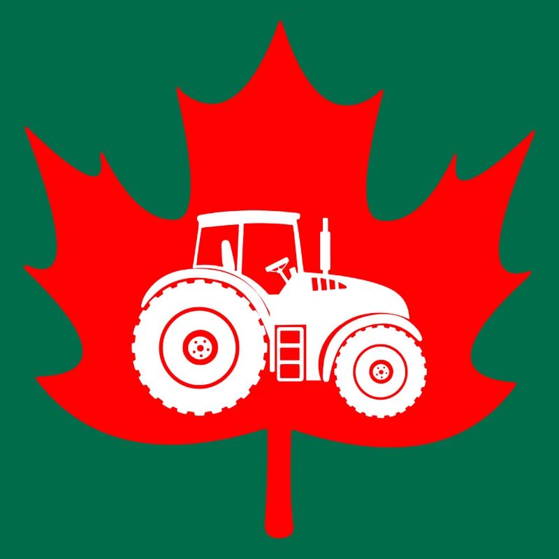 Canada maple leaf tractor logo