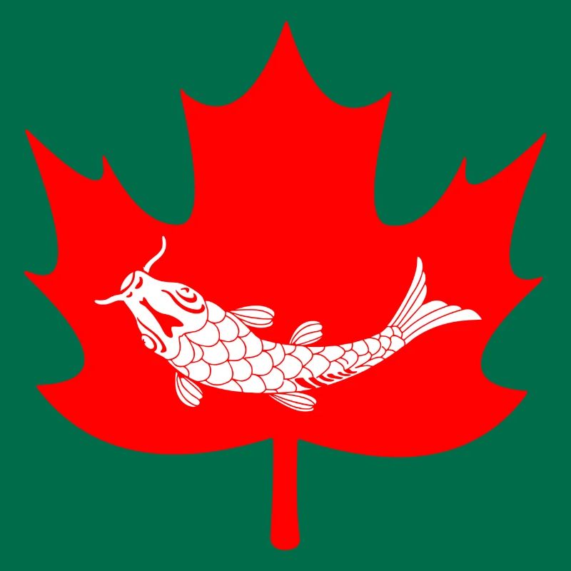 Canada maple leaf fish logo