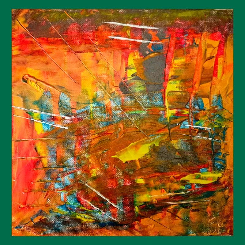 Fire-colored abstract image