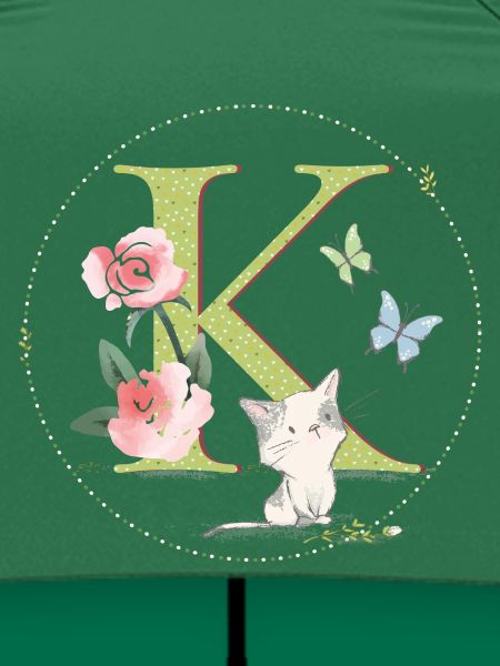 Anfangsbuchstabe K mit Katze