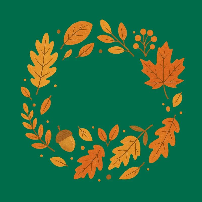 Conception de couronne de feuillage d’automne