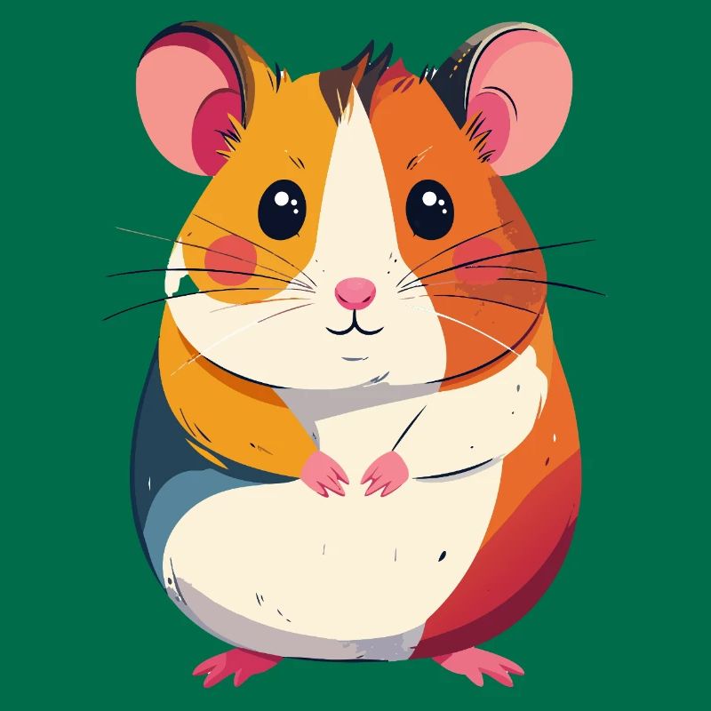 Petit motif coloré de patchwork de hamster mignon