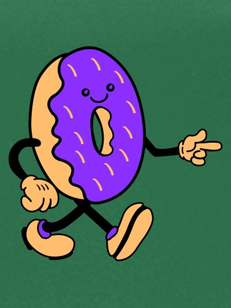 donut comic smile