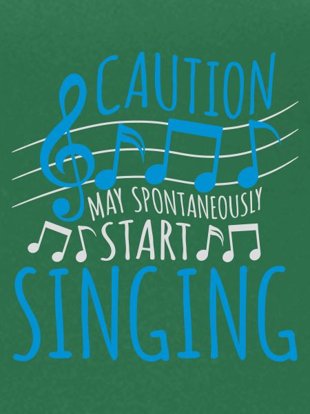 may spontaneously start singing