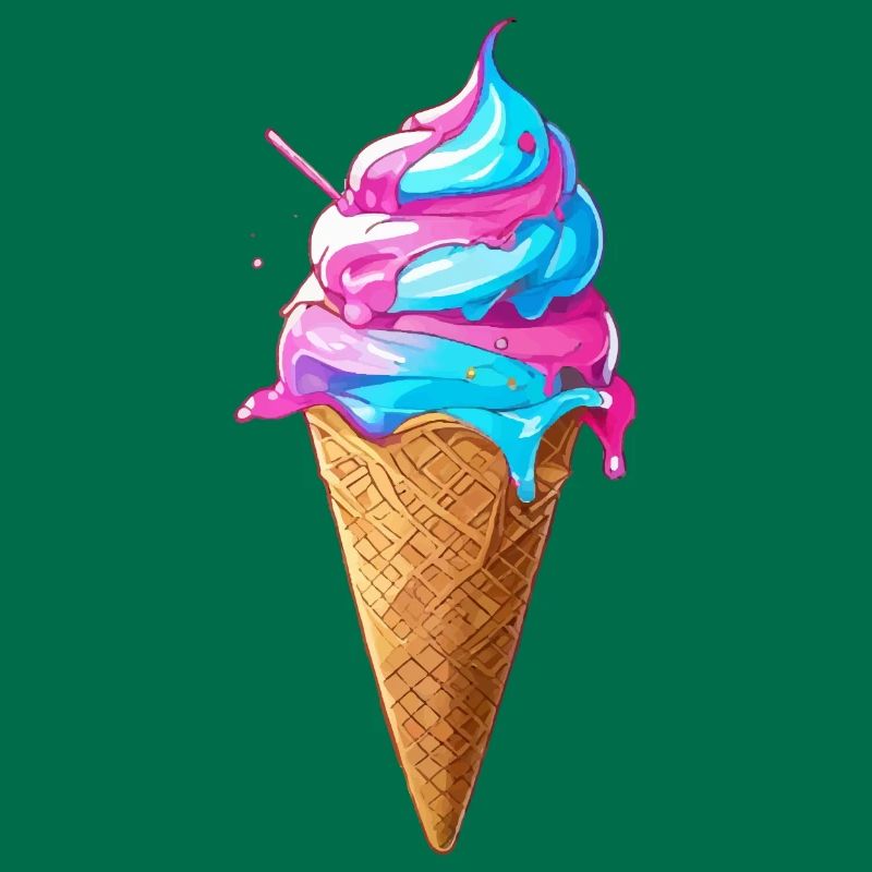 Lecker Eiscreme | Synthwave Eistüte