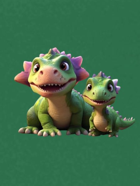 2 kinderfreundliche Dinofreunde