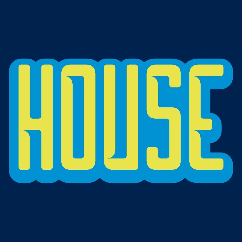 Conception de logo de lettrage de maison